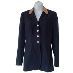 Grand Prix Navy Blue tech lite soft shell hunter jumper equestrian jacket